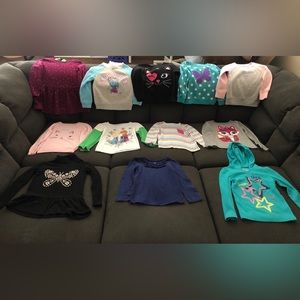 Girls long sleeved shirts, size 4T. Good condition, worn a few times each.